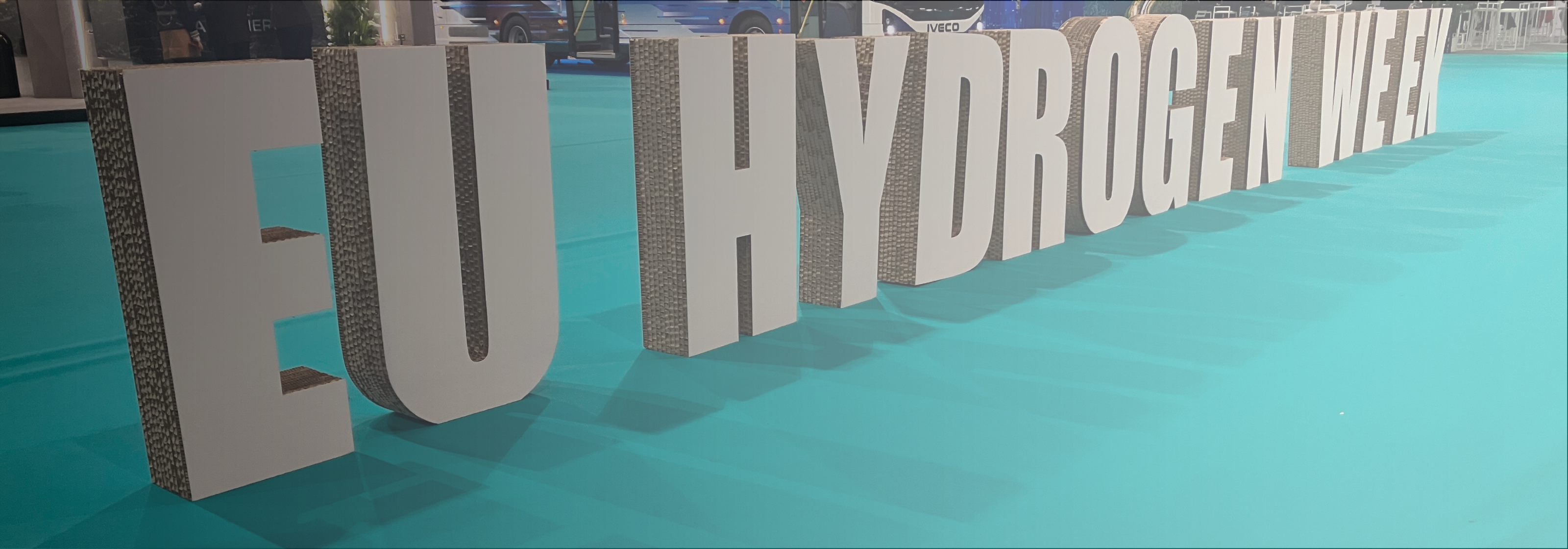 EU Hydrogen Week in einer dreidimensionalen Darstellung 