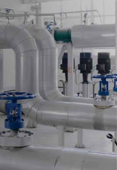 Foto von Rohren einer Fernwaerme-Anlage